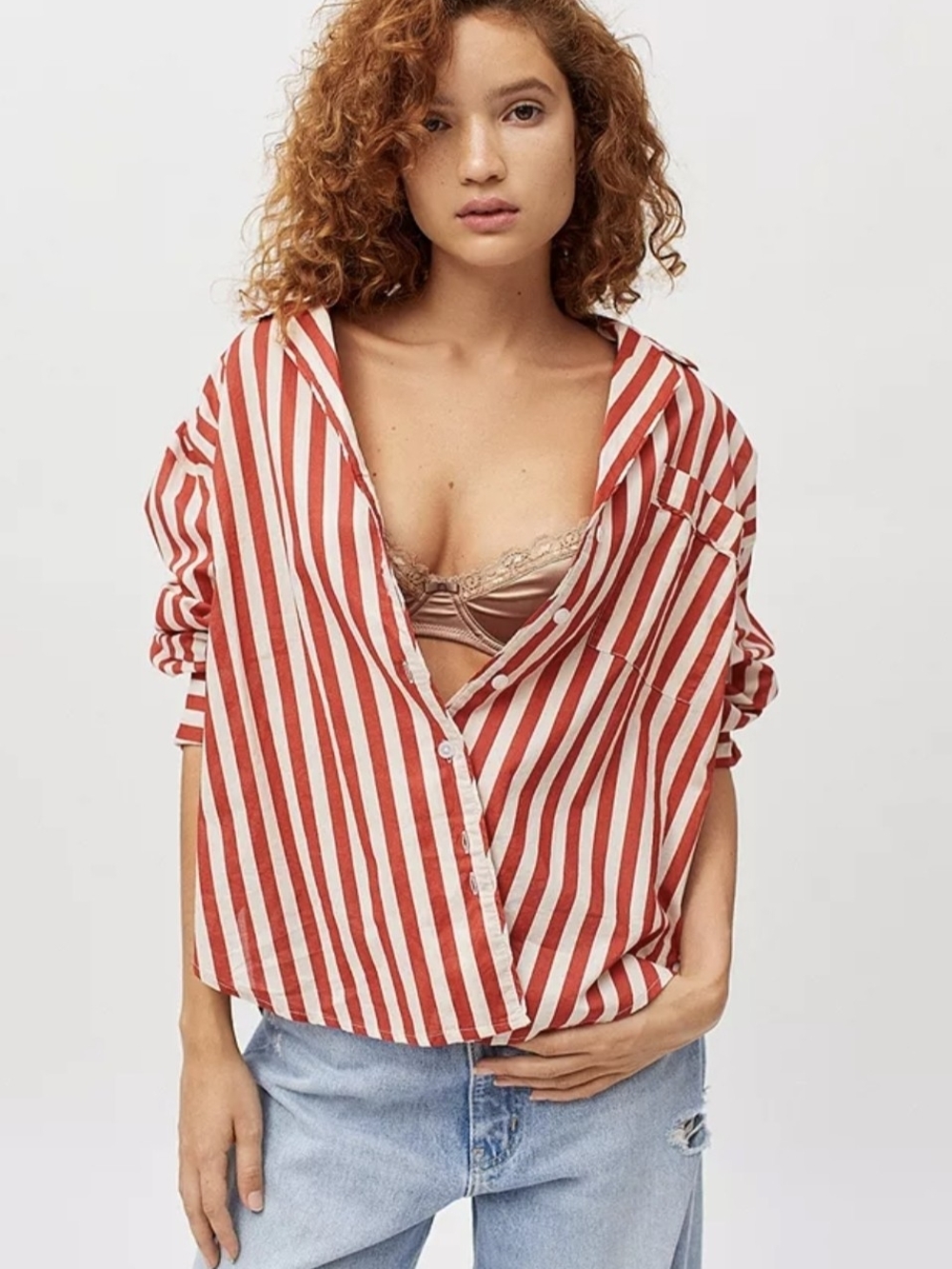 NWOT Urban Outfitters Penny Pyjama Button-Down Shirt